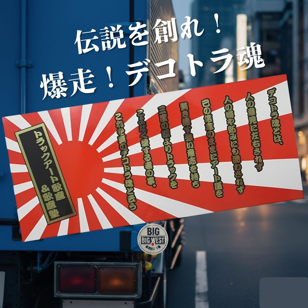 トラック用 ステッカー デコトラ魂 日章旗 日本国旗 歌麿 [種類] デコトラ魂 日章旗