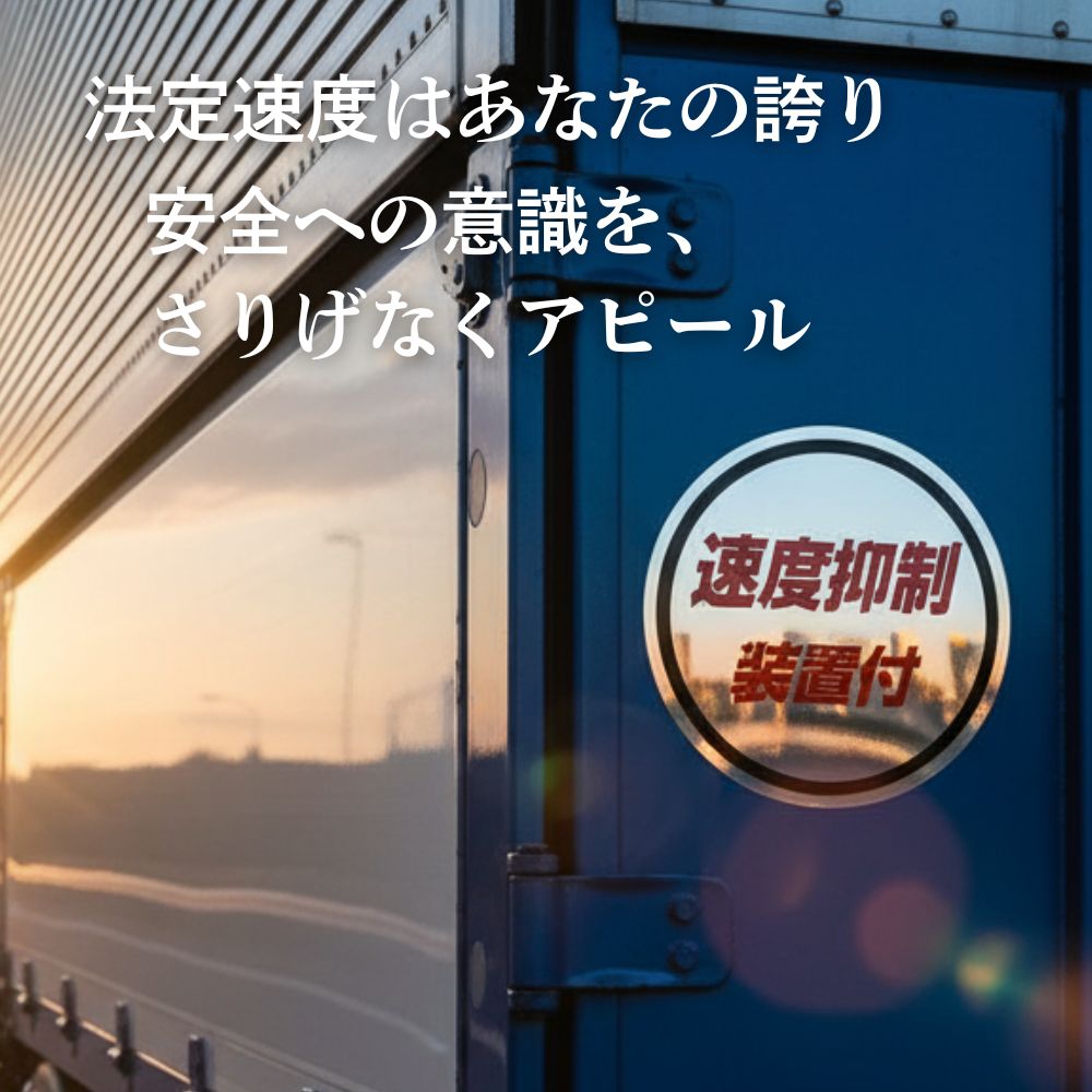 トラック用 ステッカー 速度抑制装置付 ミラー調 135ｍｍΦ ジェットイノウエ [カラー] 赤文字(503498) 黒文字(503499)